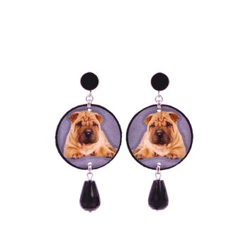 Boucles D'oreilles Scott En Feutre Et Acier Cuty Line Bertoni 1