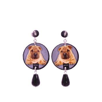 Boucles D'oreilles Scott En Feutre Et Acier Cuty Line Bertoni 2