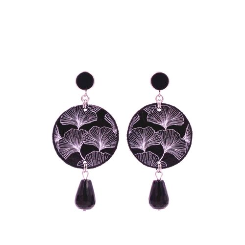 Gingko Earrings In Felt And Steel Cuty Line Bertoni