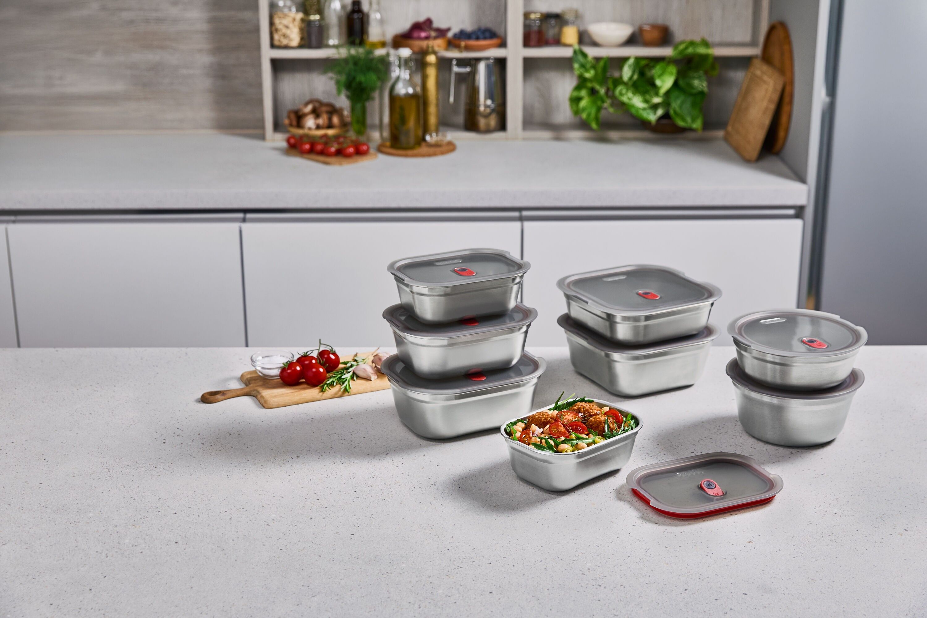 Rectangular Microwavable Stainless Steel meal prep Lunch boxes - 3 sizes (24 Units)