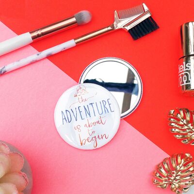Miroir de poche Adventure Wanderlust | Compacte | Miroir de maquillage