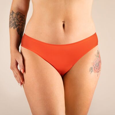 Maillot de bain menstruel Nora sans coutures (Nouveauté) - Orange 1 pièce