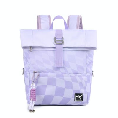 YLX Original Sac à dos Enfant Lilas Wavy Checkered