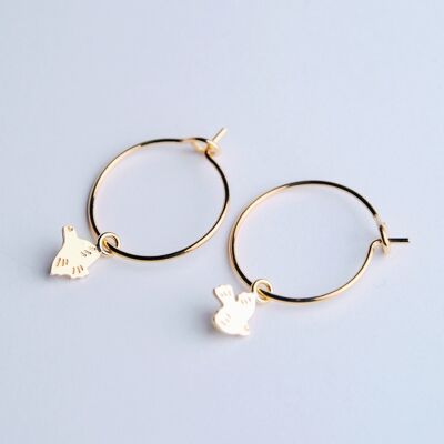 Mini Birds Hoop Earrings