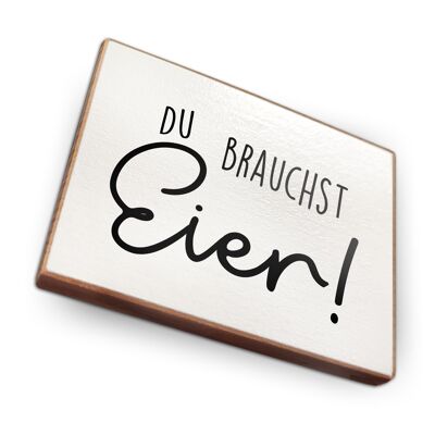 Magnet aus Buchenholz | Du brauchst Eier