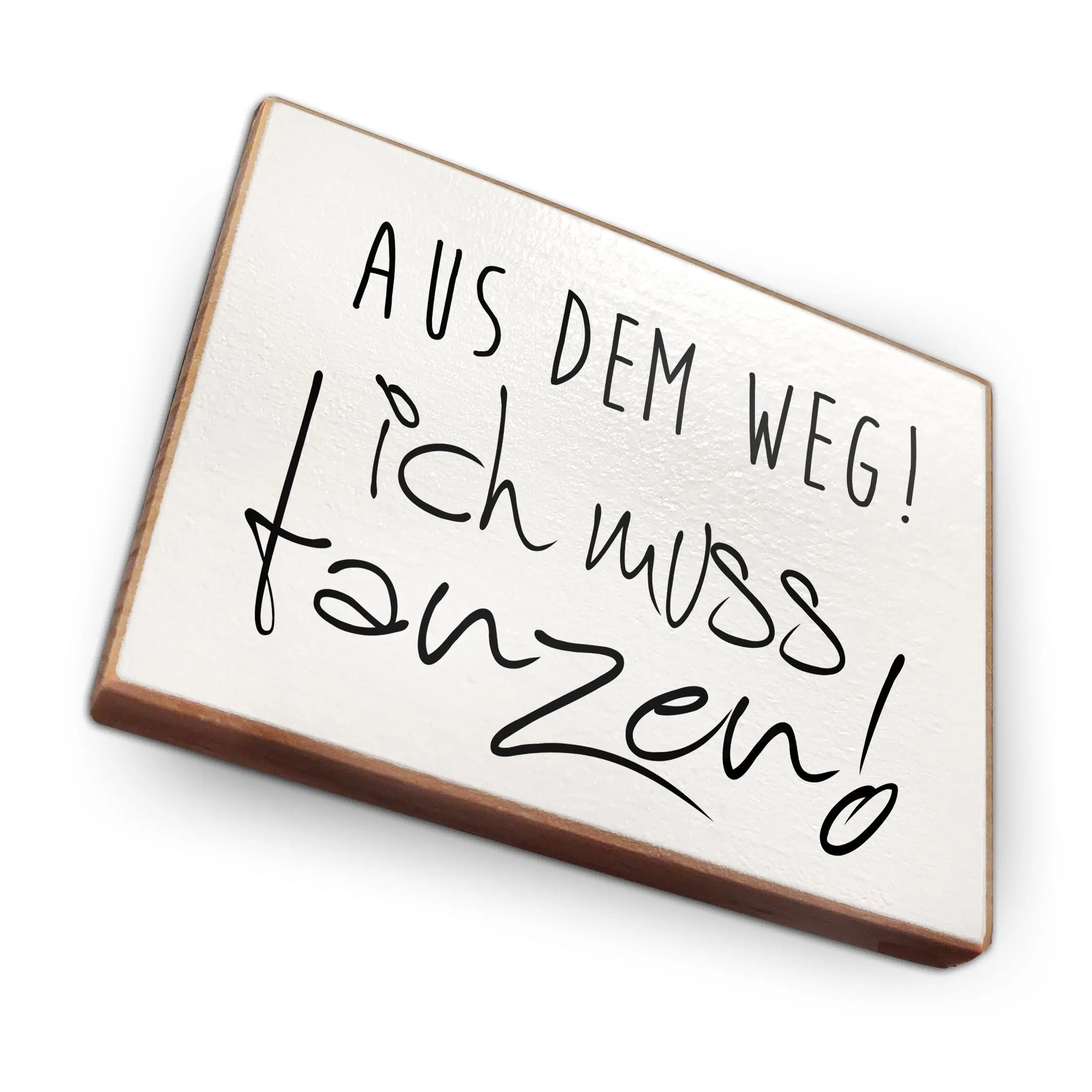 Sportbeutel 'Aus Dem Weg Ich Muss Tanzen' – Baumwolle, 31x39 Cm (12 L), Mit Kordeln, Bedruckt, Für Fitness, Schule, Strand