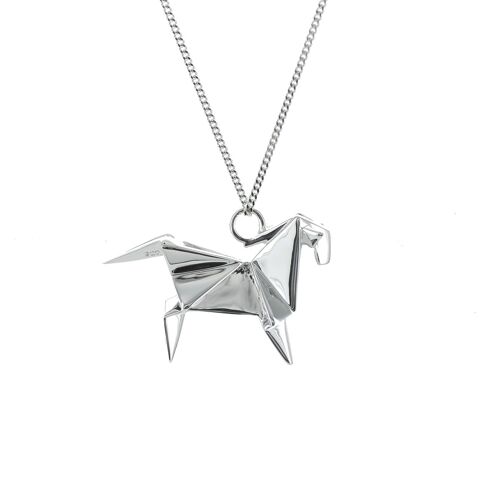 Sautoir cheval argent