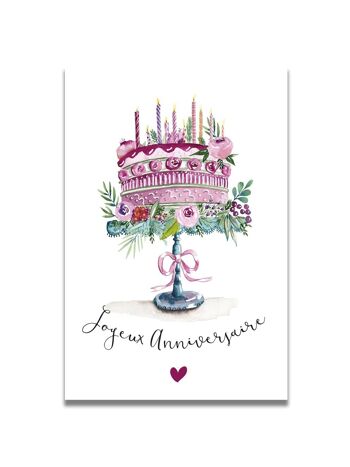 Carte Gros Gâteau Anniversaire 1