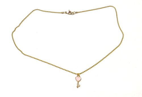 Short ball chain with key pink /kids collection