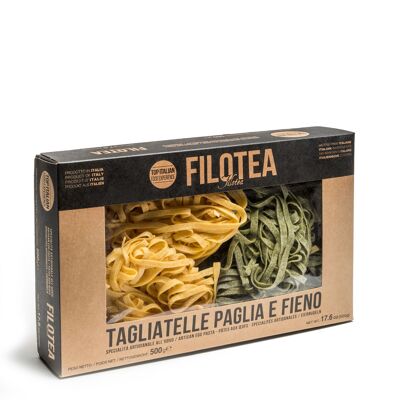 Filotea • Nidi Tagliatelles Paglia et Nidi di Fieno Pâtes Artigianale all'Uovo 500g