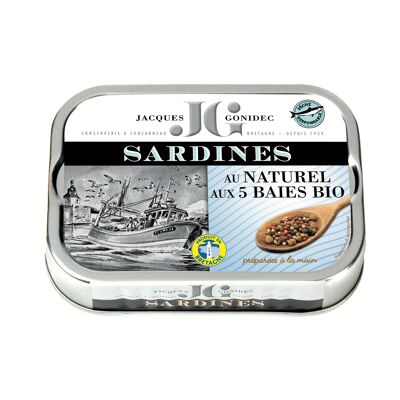 Sardinas naturales con 5 frutos del bosque ecológicos