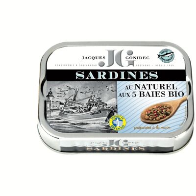 Sardine al naturale con 5 bacche biologiche