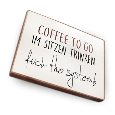 Magnet made of beech wood | coffee to go
