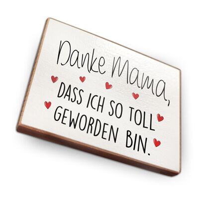 Magnet aus Buchenholz | Danke Mama