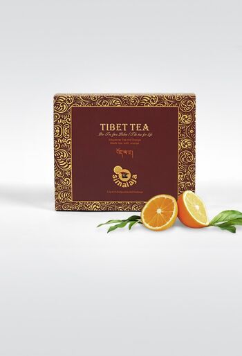Thé tibétain dans un sachet de thé orange 1