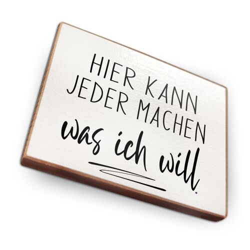 Magnet aus Buchenholz | Hier kann jeder machen was ich will