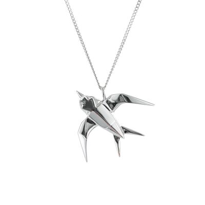 SILVER SWALLOW NECKLACE