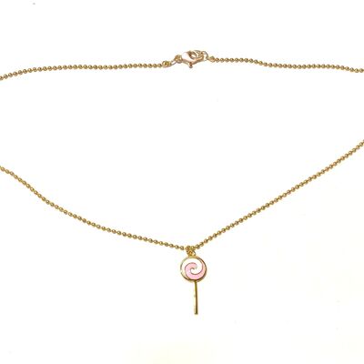 Short ball chain necklace with lolly pop /kids collection