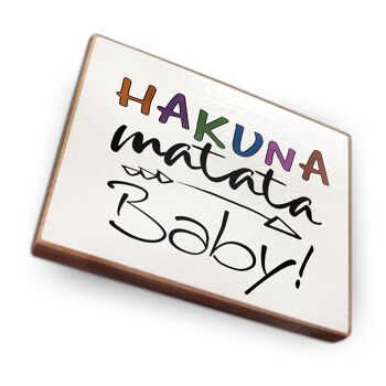 Aimant en bois de hêtre | Hakuna matata bébé 1