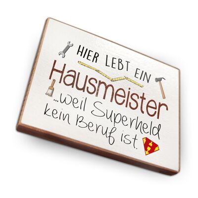 Magnet aus Buchenholz | Hausmeister