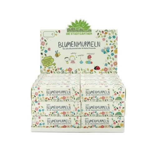 Tray - Blumenmurmeln (42 Stück) I Geschenk & Geschenkidee für Kinder I Mitgebsel I Garten I Kindergeburtstag I Taufe , Kommunion, Konfirmation