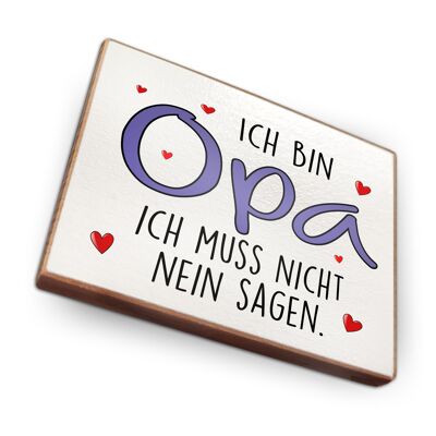 Magnet aus Buchenholz | Ich bin Opa