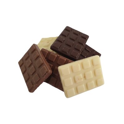 Minibars mit 3 Schokoladen (weiß, Milch und dunkel)