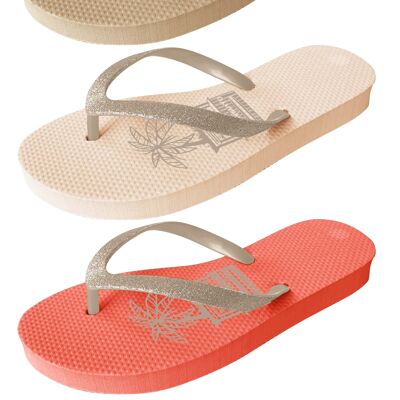 Girls CHIRINGUITO glitter flip flops - Size 28/29 to 34/35 - 3 colors - 20 pairs