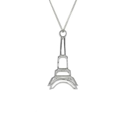 SILVER EIFFEL TOWER NECKLACE