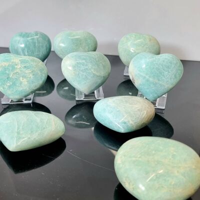 Coeur en cristal d'amazonite