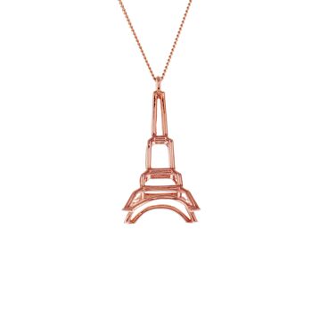 Sautoir tour eiffel rose