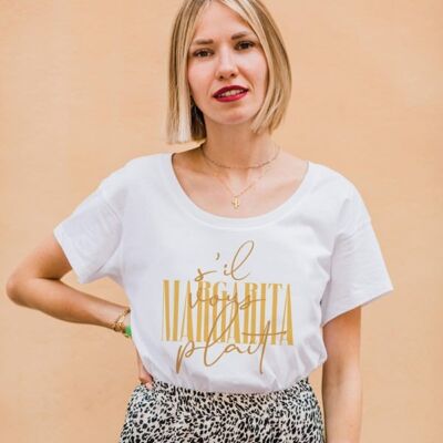 T-shirt con messaggio Margarita da donna - in cotone biologico