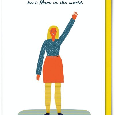 Funny Mother's Day Card - Best Mum In The World Daughter
