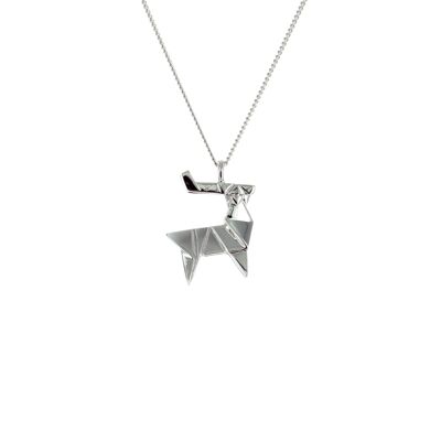 SILVER DEER NECKLACE