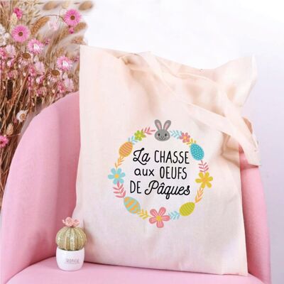 Grand tote bag "La chasse aux oeufs"