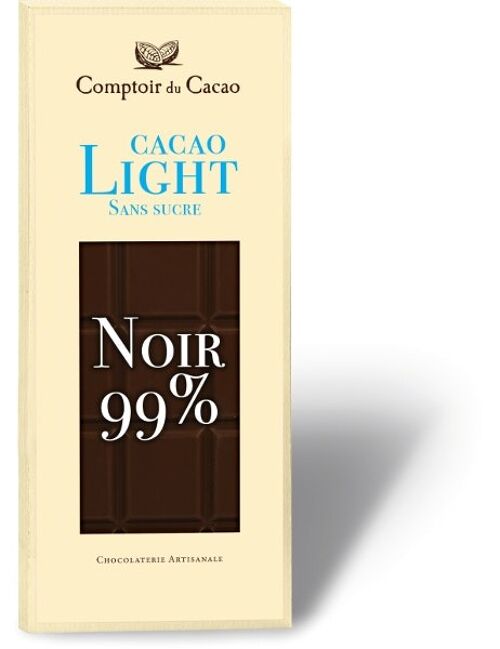 Tablette Light Noire 99% sans sucres 80g