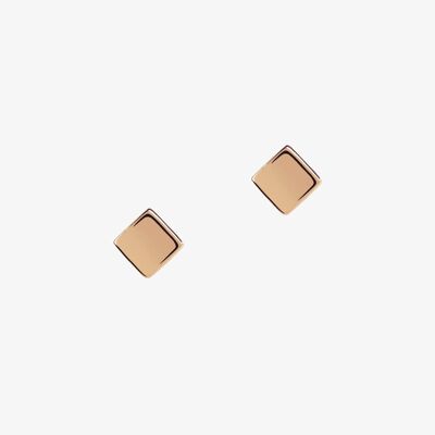 Cube Studs - Rose Gold