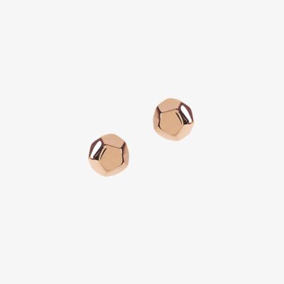 Dodecahedron Studs - Rose Gold