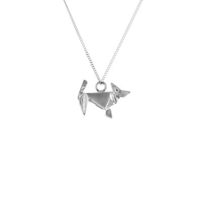 SILVER DOG NECKLACE