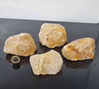 Cristal de quartz doré guérisseur brut 4