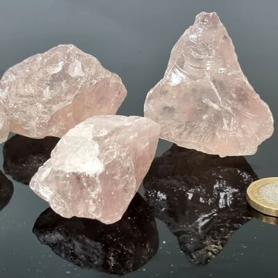 Cristal de quartz rose brut de haute qualité