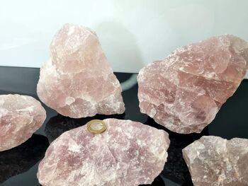 Grand cristal de quartz rose brut 4