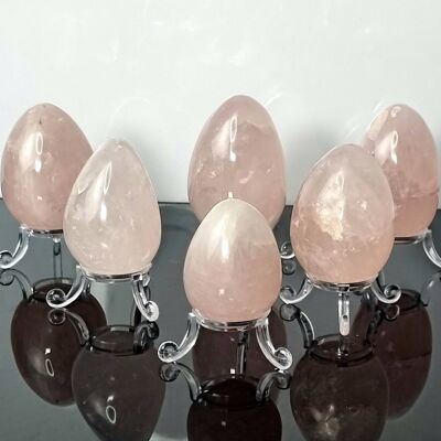 Huevo de cristal de cuarzo rosa x1