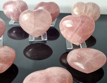 Coeur en cristal de quartz rose (Saint Valentin) 3