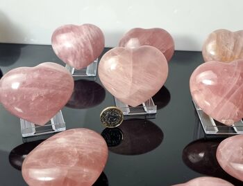 Coeur en cristal de quartz rose (Saint Valentin) 4