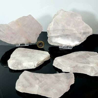 Lot de tranches de cristal de quartz rose 2KG