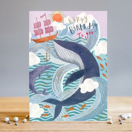 Birthday Whale & Waves
