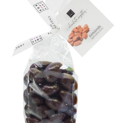 Schokoladenmandeln Zartbitter – geröstete Mandeln umhüllt von dunkler Schokolade