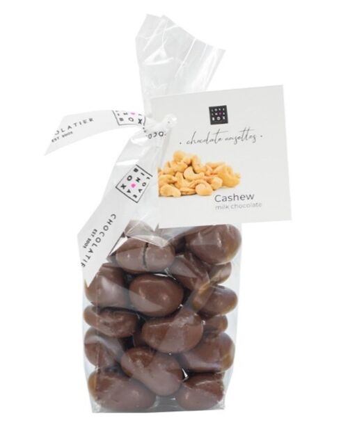 Chocolate Cashew Nuts Milk – roasted cashew nuts covered with milk chocolate