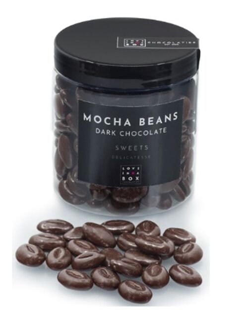 Chocolate Mocha Beans - Dark Chocolate Mocha Beans Love in a Box